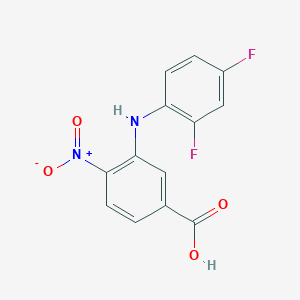molecular formula C13H8F2N2O4 B8512148 3-(2,4-Difluorophenylamino)-4-nitrobenzoic acid 