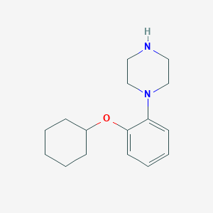 molecular formula C16H24N2O B8512159 1-(2-Cyclohexyloxy-phenyl)-piperazine 