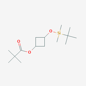 molecular formula C15H30O3Si B8512163 3-(tert-Butyldimethylsilyloxy)cyclobutyl pivalate CAS No. 1089709-06-7