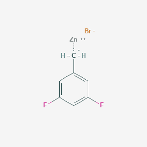molecular formula C7H5BrF2Zn B8512183 3,5-Difluoro-benzylzinc bromide 