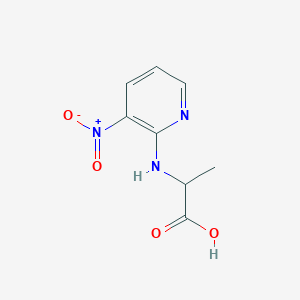 molecular formula C8H9N3O4 B8512184 2-[(3-Nitropyridin-2-yl)amino]propanoic acid 