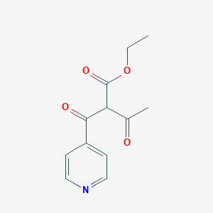 molecular formula C12H13NO4 B8512192 Ethyl 2-isonicotinoyl-3-oxobutanoate 