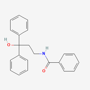 molecular formula C22H21NO2 B8512221 N-(3-Hydroxy-3,3-diphenylpropyl)benzamide CAS No. 60181-44-4