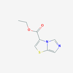 molecular formula C8H8N2O2S B8512223 Ethyl imidazo[5,1-b]thiazole-3-carboxylate 