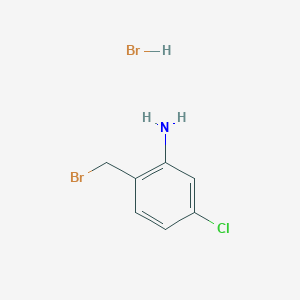 molecular formula C7H8Br2ClN B8512257 Benzenamine,2-(bromomethyl)-5-chloro-,hydrobromide(1:1) 