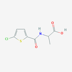molecular formula C8H8ClNO3S B8512261 2-[(5-Chloro-thiophene-2-carbonyl)-amino]-propionic acid 