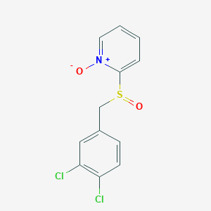 molecular formula C12H9Cl2NO2S B8512265 2-(3,4-dichlorophenylmethylsulfinyl)pyridine N-oxide CAS No. 60264-33-7