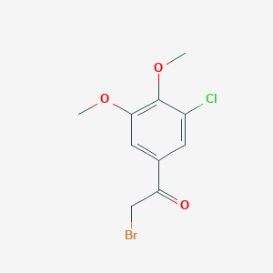molecular formula C10H10BrClO3 B8512270 2-Bromo-1-(3-chloro-4,5-dimethoxyphenyl)-ethanone 