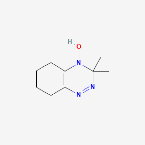 molecular formula C9H15N3O B8512307 1,2,4-Benzotriazine, 2,3,5,6,7,8-hexahydro-3,3-dimethyl-, 4-oxide CAS No. 58999-13-6