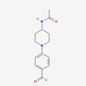 molecular formula C14H18N2O2 B8512311 N-(1-(4-formylphenyl)piperidin-4-yl)acetamide 