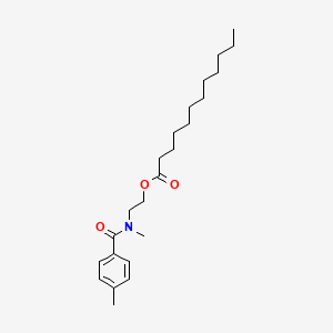 molecular formula C23H37NO3 B8512314 2-[Methyl(4-methylbenzoyl)amino]ethyl dodecanoate CAS No. 63057-14-7