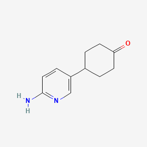 molecular formula C11H14N2O B8512338 4-(6-Amino-pyridin-3-yl)-cyclohexanone 