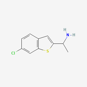 molecular formula C10H10ClNS B8512339 1-(6-Chloro-2-benzo[b]thienyl)ethylamine 