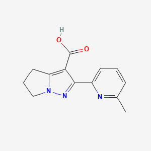 molecular formula C13H13N3O2 B8512351 2-(6-methylpyridin-2-yl)-5,6-dihydro-4H-pyrrolo[1,2-b]pyrazole-3-carboxylic acid 