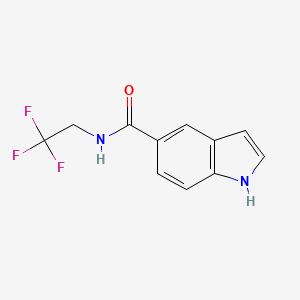 molecular formula C11H9F3N2O B8512408 N-(2,2,2-trifluoroethyl)-1H-indole-5-carboxamide 