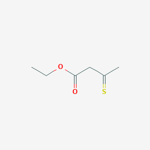 molecular formula C6H10O2S B8512413 Butanoic acid, 3-thioxo-, ethyl ester CAS No. 7740-33-2