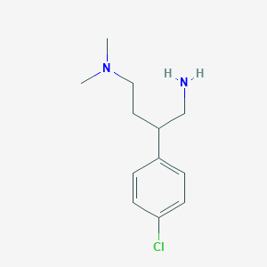 molecular formula C12H19ClN2 B8512439 3-(4-chloro-phenyl)-N1,N1-dimethyl-butane-1,4-diamine 