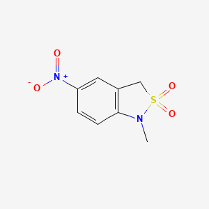 molecular formula C8H8N2O4S B8512460 1-Methyl-5-nitro-1,3-dihydrobenzo[c]isothiazole 2,2-dioxide 