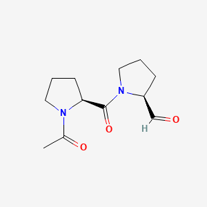 molecular formula C12H18N2O3 B8512622 Acetyl-prolyl-prolinal CAS No. 100002-29-7