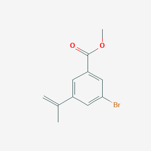 molecular formula C11H11BrO2 B8512642 Methyl 3-bromo-5-(prop-1-en-2-yl)benzoate 