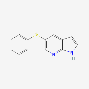 molecular formula C13H10N2S B8512668 5-Phenylsulfanyl-1H-pyrrolo[2,3-b]pyridine CAS No. 923583-55-5
