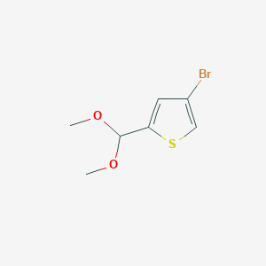 molecular formula C7H9BrO2S B8512694 4-Bromo-2-thiophenecarboaldehyde dimethylacetal 