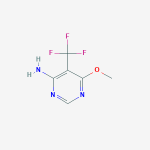 molecular formula C6H6F3N3O B8512706 6-methoxy-5-(trifluoromethyl)-4-Pyrimidinamine 