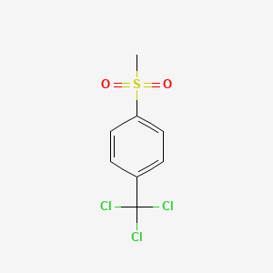 molecular formula C8H7Cl3O2S B8512710 1-(Methanesulfonyl)-4-(trichloromethyl)benzene CAS No. 76213-17-7