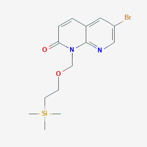 molecular formula C14H19BrN2O2Si B8512724 6-bromo-1-((2-(trimethylsilyl)ethoxy)methyl)-1,8-naphthyridin-2(1H)-one 