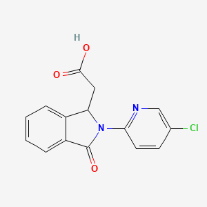 [2-(5-Chloropyridin-2-yl)-3-oxo-2,3-dihydro-1H-isoindol-1-yl]acetic acid