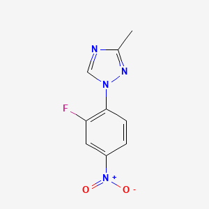 molecular formula C9H7FN4O2 B8512827 1-(2-fluoro-4-nitrophenyl)-3-methyl-1H-1,2,4-triazole CAS No. 591232-30-3