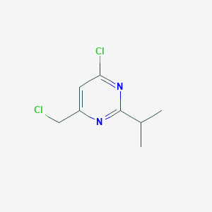 molecular formula C8H10Cl2N2 B8512849 6-Chloro-4-chloromethyl-2-isopropyl-pyrimidine 