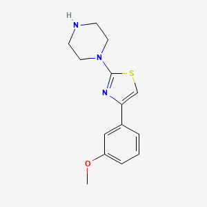 molecular formula C14H17N3OS B8512885 1-[4-(3-Methoxyphenyl)-1,3-thiazol-2-yl]piperazine 