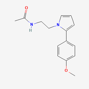 molecular formula C15H18N2O2 B8512919 Acetamide,n-[2-[2-(4-methoxyphenyl)-1h-pyrrol-1-yl]ethyl]- CAS No. 147030-67-9