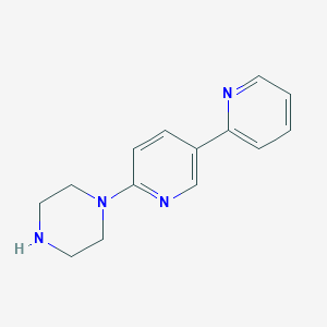 molecular formula C14H16N4 B8512921 Piperazine,1-[2,3'-bipyridin]-6'-yl- 