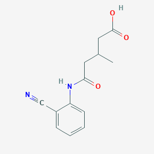 molecular formula C13H14N2O3 B8512985 5-(2-Cyanophenylamino)-3-methyl-5-oxopentanoic acid 