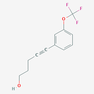 molecular formula C12H11F3O2 B8513004 4-Pentyn-1-ol, 5-[3-(trifluoromethoxy)phenyl]- 
