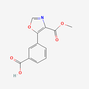 molecular formula C12H9NO5 B8513022 5-(3-Carboxy-phenyl)-oxazole-4-carboxylic acid methyl ester 