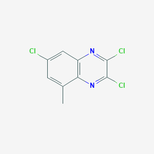 molecular formula C9H5Cl3N2 B8513039 2,3,7-Trichloro-5-methylquinoxaline 