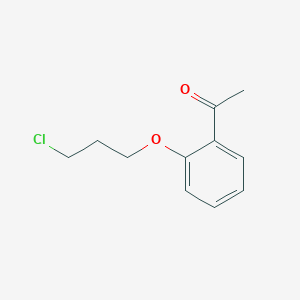molecular formula C11H13ClO2 B8513051 1-[2-{3-Chloropropoxy}-phenyl]-ethanone 