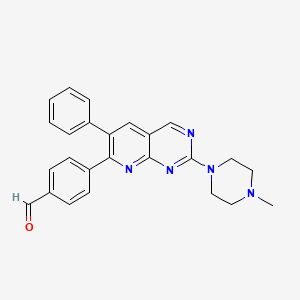 molecular formula C25H23N5O B8513058 4-[2-(4-Methylpiperazine-1-yl)-6-phenylpyrido[2,3-d]pyrimidin-7-yl]benzaldehyde 