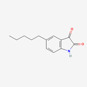 molecular formula C13H15NO2 B8513067 1H-Indole-2,3-dione, 5-pentyl- 