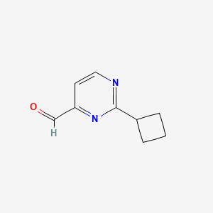 molecular formula C9H10N2O B8513074 2-Cyclobutylpyrimidine-4-carbaldehyde 