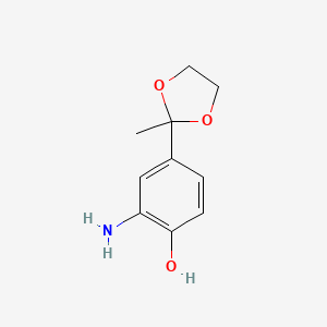 2-Amino-4-(2-methyl-1,3-dioxolan-2-yl)phenol