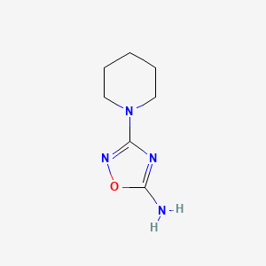 molecular formula C7H12N4O B8513099 3-(Piperidin-1-yl)-[1,2,4]oxadiazol-5-yl-amine 
