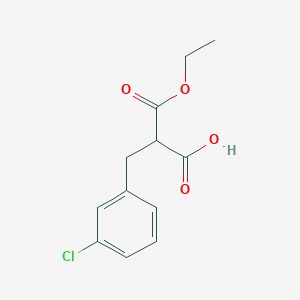 molecular formula C12H13ClO4 B8513115 3-Chlorobenzylmalonic acid monoethyl ester 