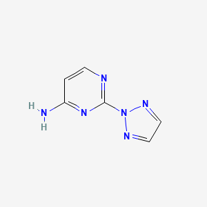 molecular formula C6H6N6 B8513124 2-(2H-1,2,3-triazol-2-yl)pyrimidin-4-amine 