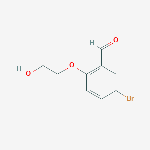 molecular formula C9H9BrO3 B8513158 5-Bromo-2-(2-hydroxyethoxy)benzaldehyde 