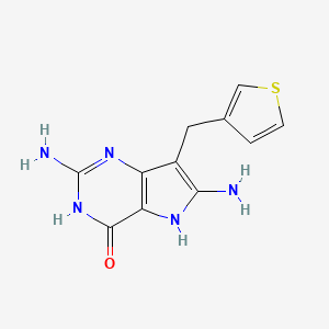 2,6-Diamino-3,5-dihydro-7-(3-thienylmethyl)-4H-pyrrolo(3,2-d)pyrimidin-4-one