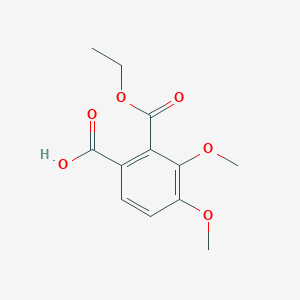 molecular formula C12H14O6 B8513178 2-(Ethoxycarbonyl)-3,4-dimethoxybenzoic acid 
